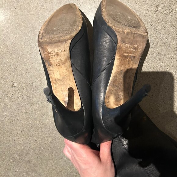 Jimmy Choo Gypsy Stiletto Dominatrix Over-the-Knee Boots Sz40 - Picture 10 of 11